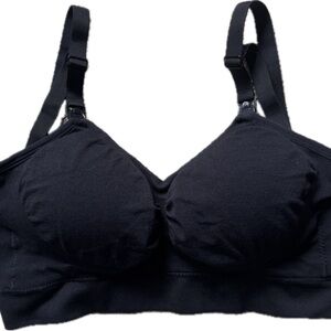 2 in 1 Nursing and Pumping Kindred Bravely Black Comfort Bra with Molded Cups